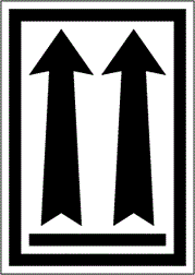 Black Double Arrow Label